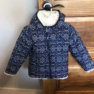 North Face infant girls winter coat
